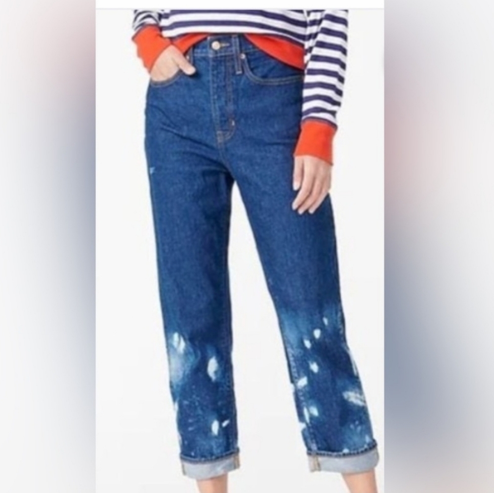 J. Crew jeans size 30 Slouchy Boyfriend womens Jeans Bleached cropped